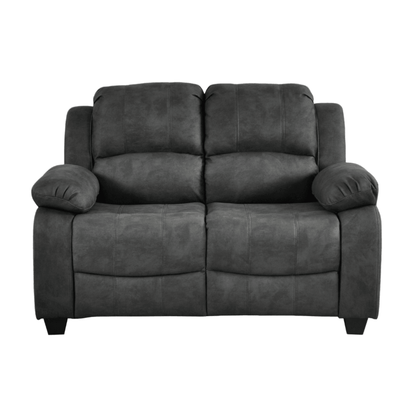 Valerie Charcoal fabric 2 Seater sofa on white back ground