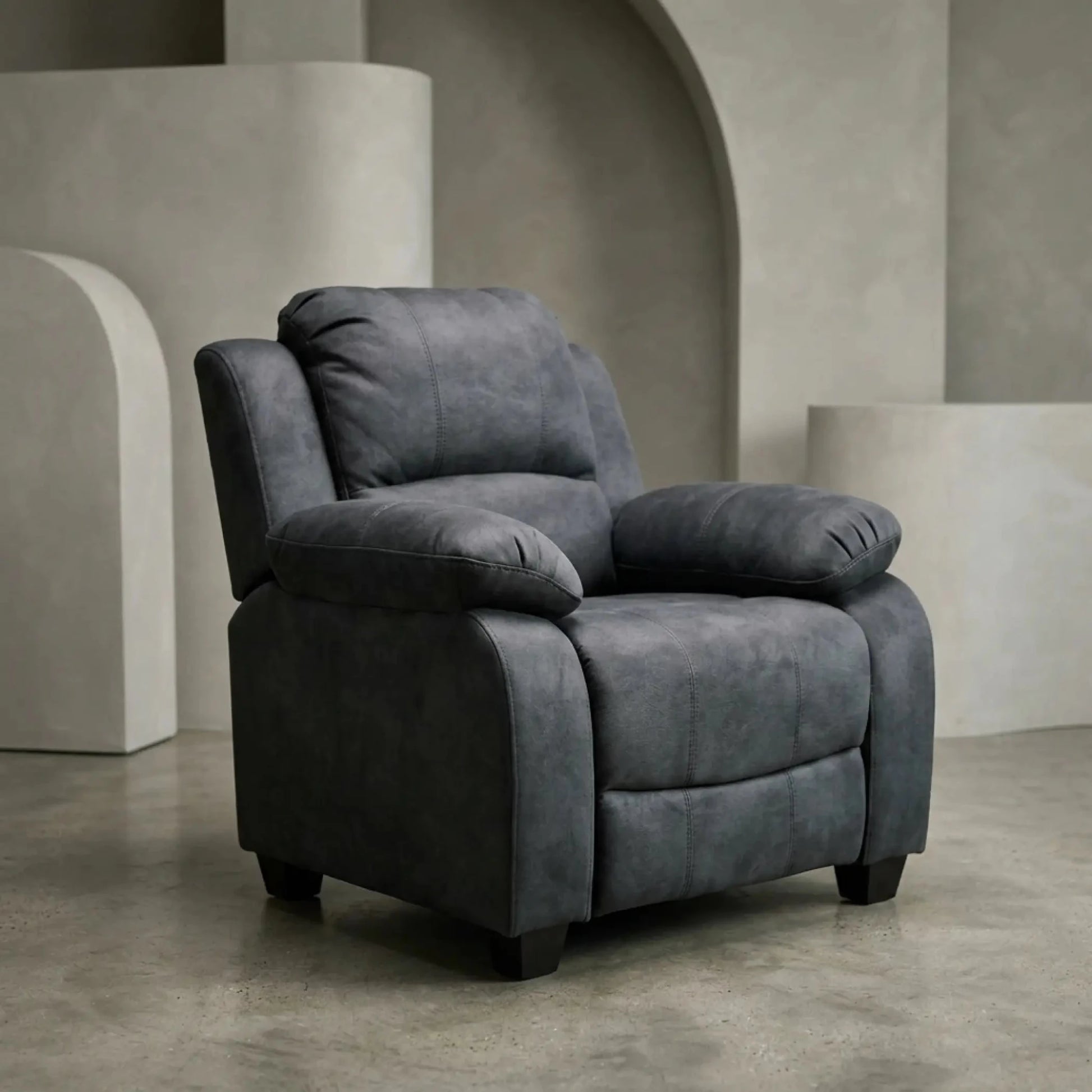 Valerie Charcoal Fabric Armchair - Furniture Instore