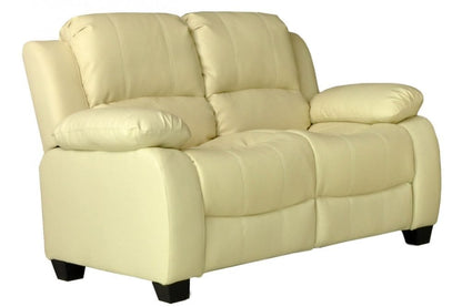 Valerie Cream Leather 2 Seater Sofa - Furniture Instore