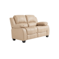 Valerie Cream Leather 2 Seater Sofa
