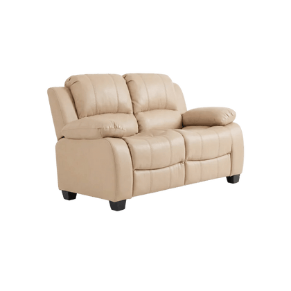 Valerie Cream Leather 2 Seater Sofa - Furniture Instore
