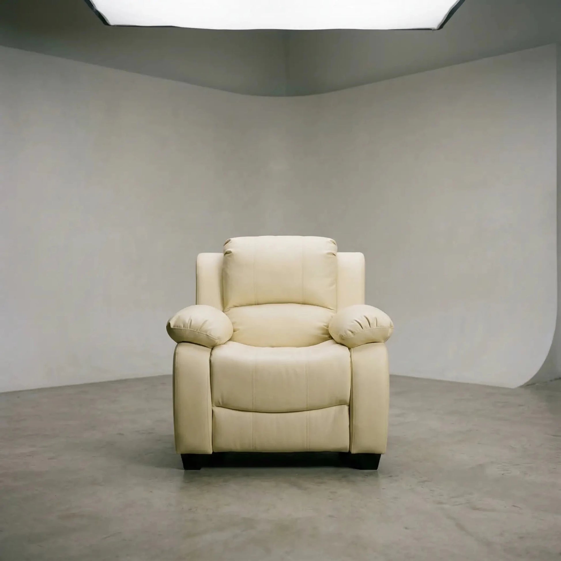 Valerie Cream Leather Armchair - Furniture Instore