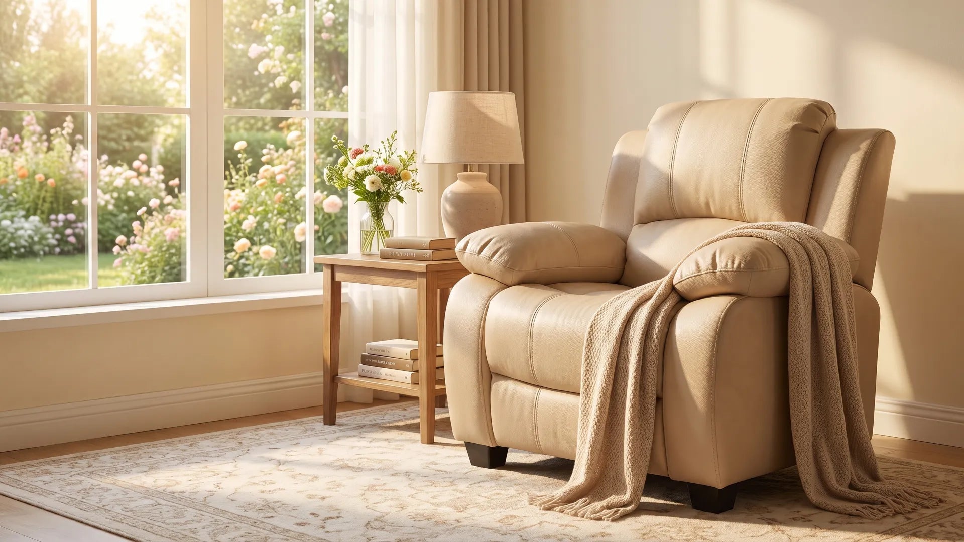 Valerie Cream Leather Armchair - Furniture Instore