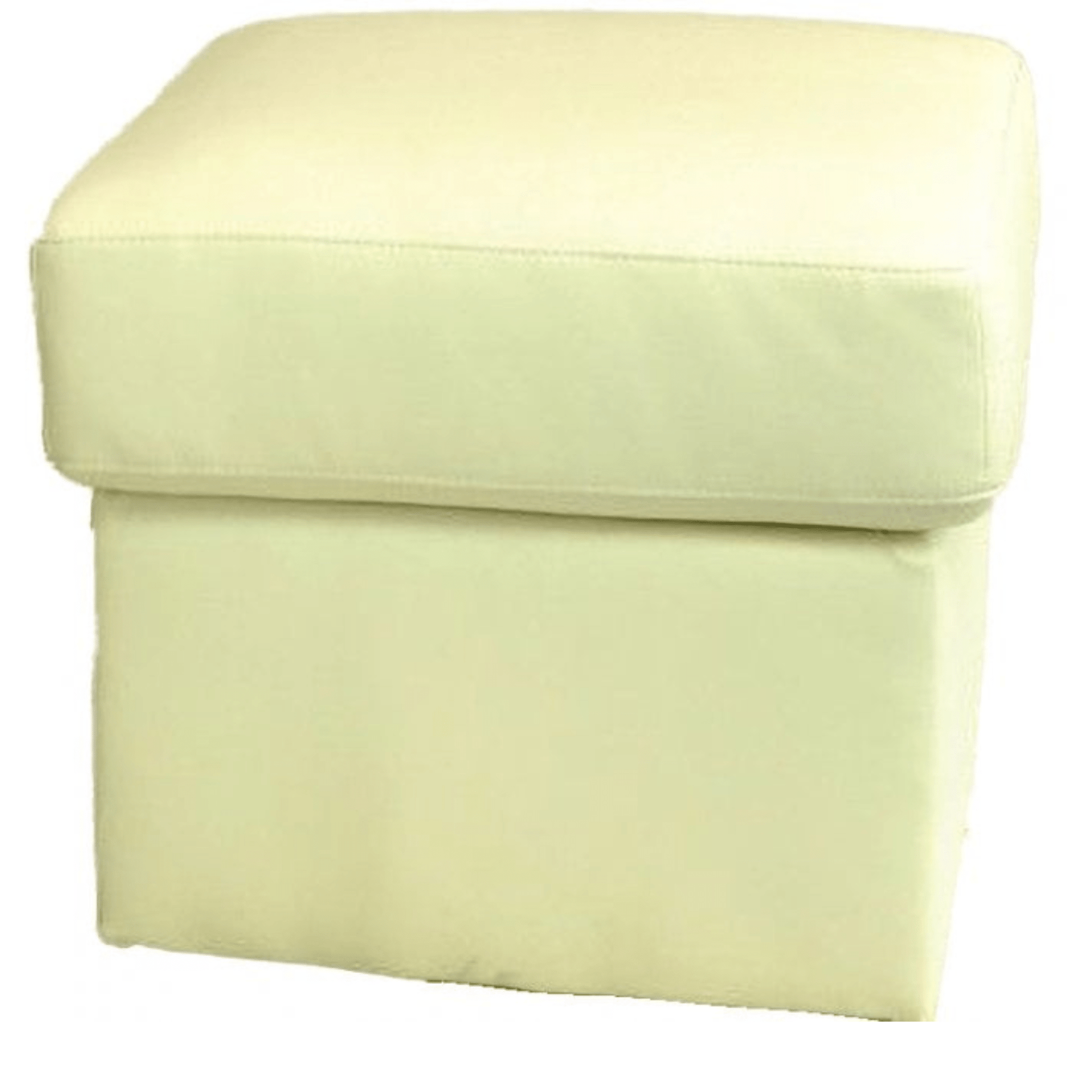 Valerie Cream Leather Footstool - Furniture Instore