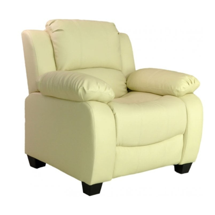 Cream leather armchair modern living room