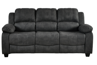 Valerie Charcoal Fabric 3 Seater Sofa