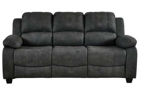 Valerie Charcoal Fabric 3 Seater Sofa