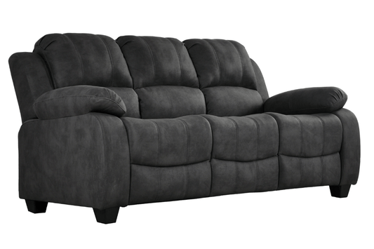 Valerie Charcoal Fabric 3 Seater Sofa - Furniture Instore