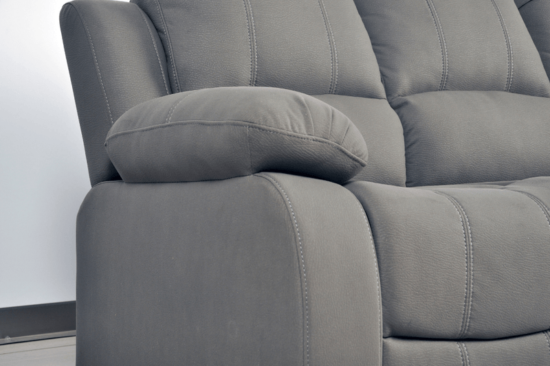 Close-up angle highlighting the Valerie Grey Fabric Modern Sofa Set – FurnitureInStore
