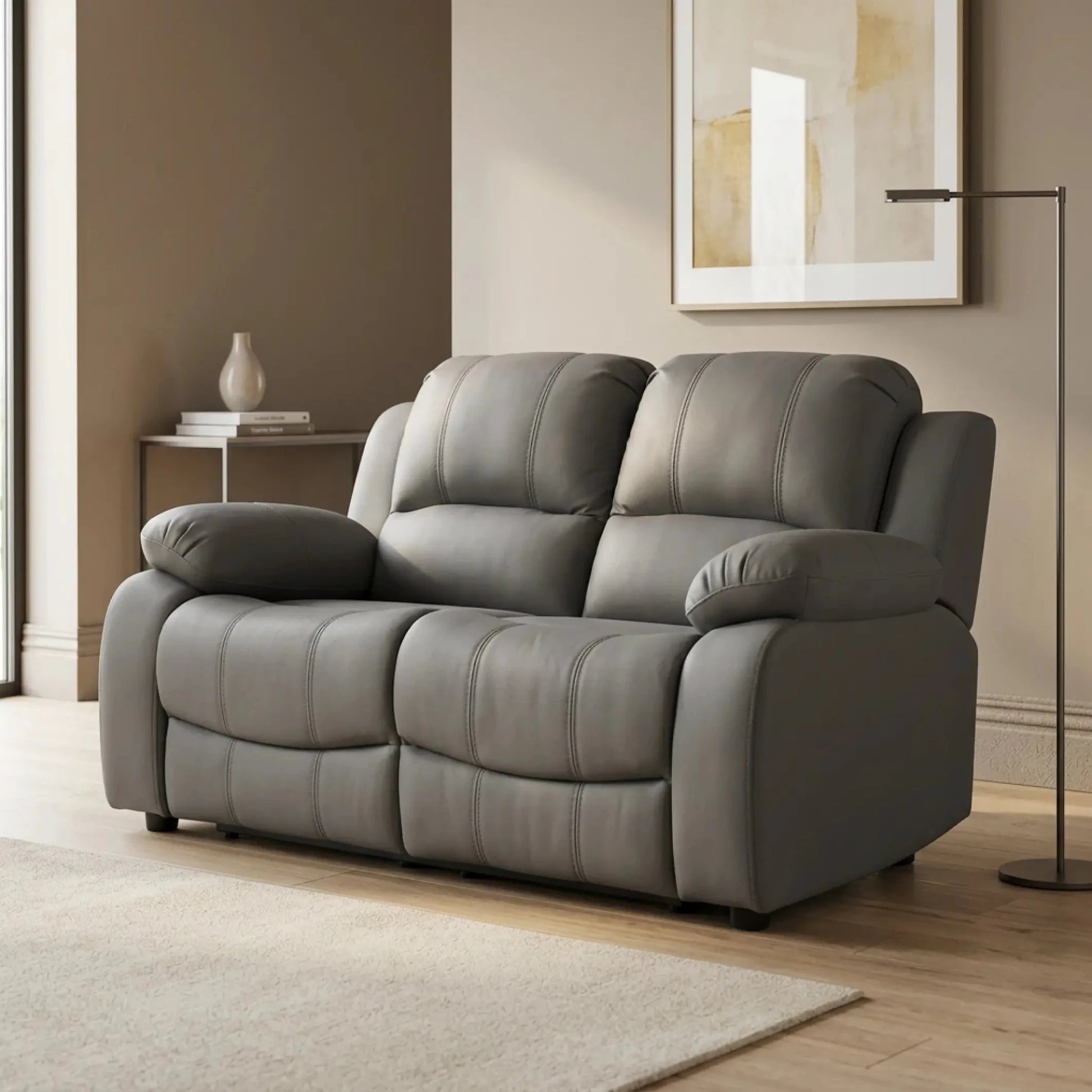 Valerie Grey Fabric 2 Seater Sofa - Furniture Instore
