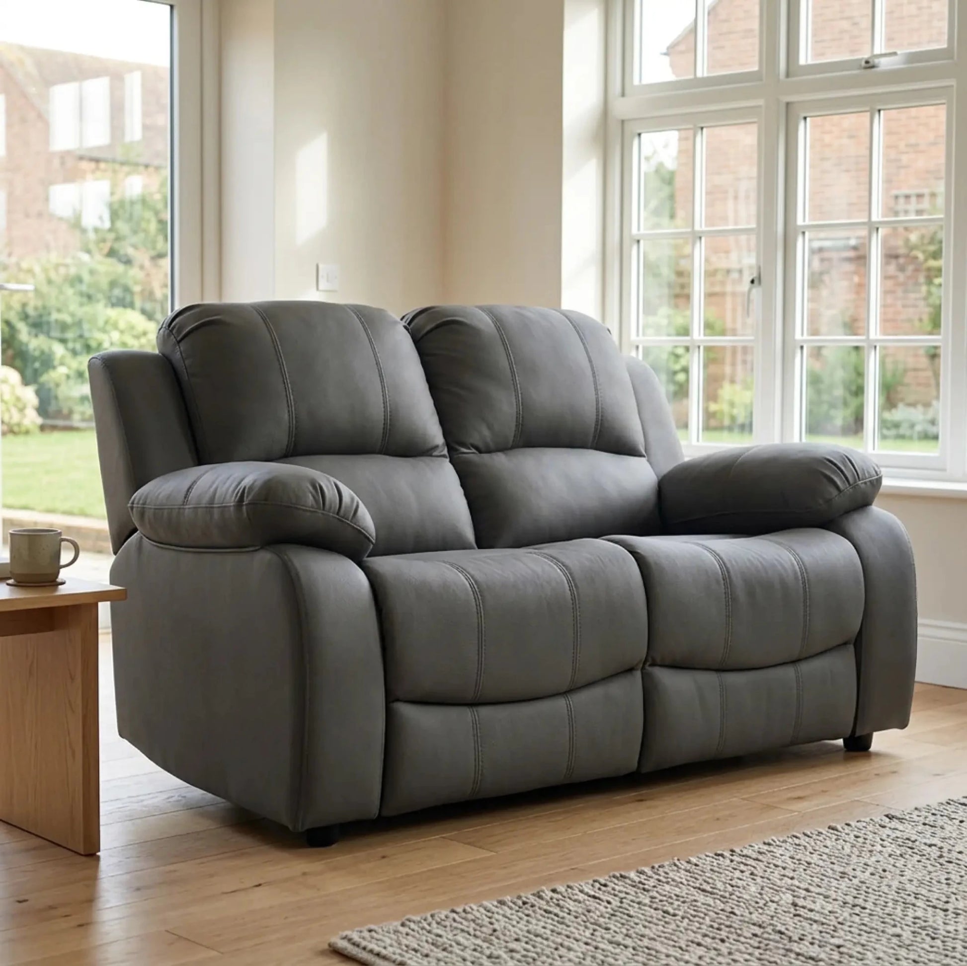 Valerie Grey Fabric 2 Seater Sofa - Furniture Instore