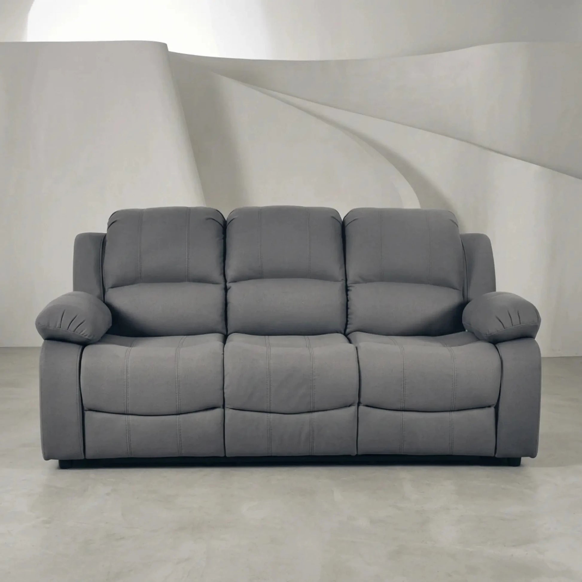 Valerie Grey Fabric 3 Seater Sofa - Furniture Instore