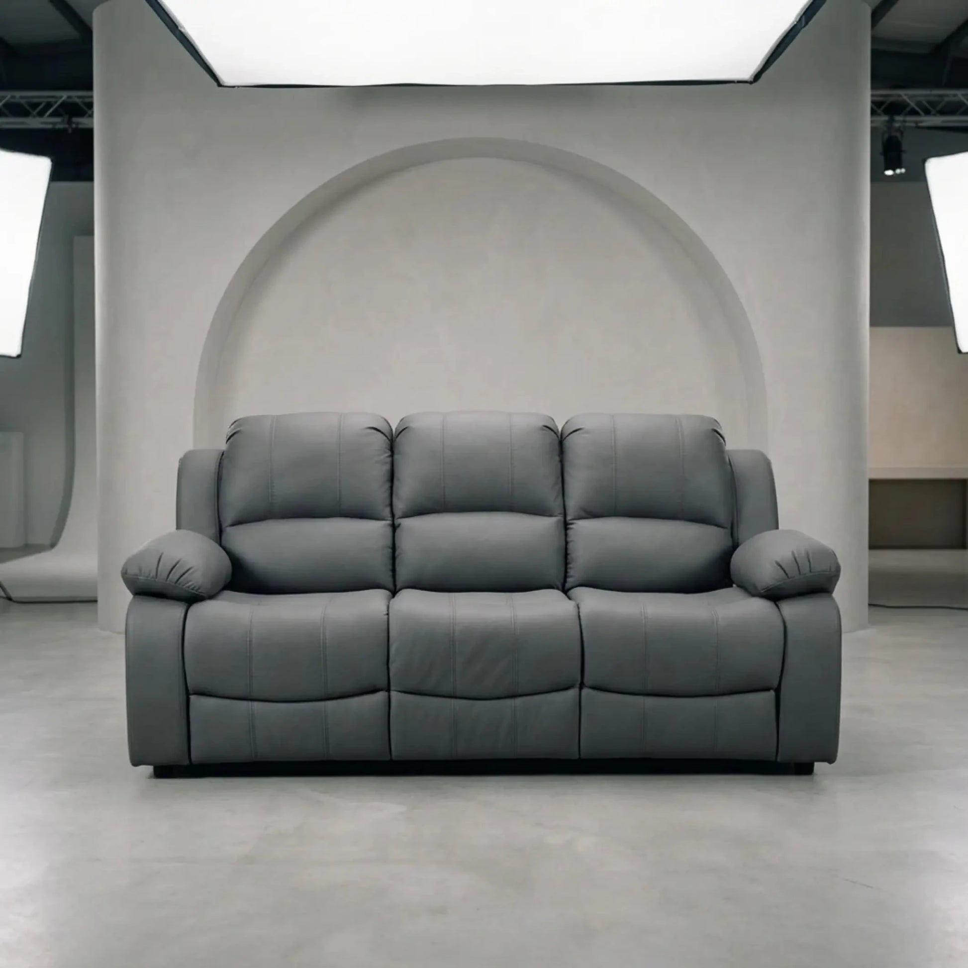 Valerie Grey Fabric 3 Seater Sofa - Furniture Instore