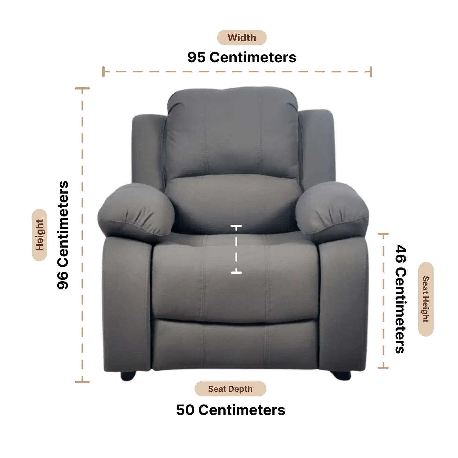 Valerie Grey Fabric Armchair - Furniture Instore