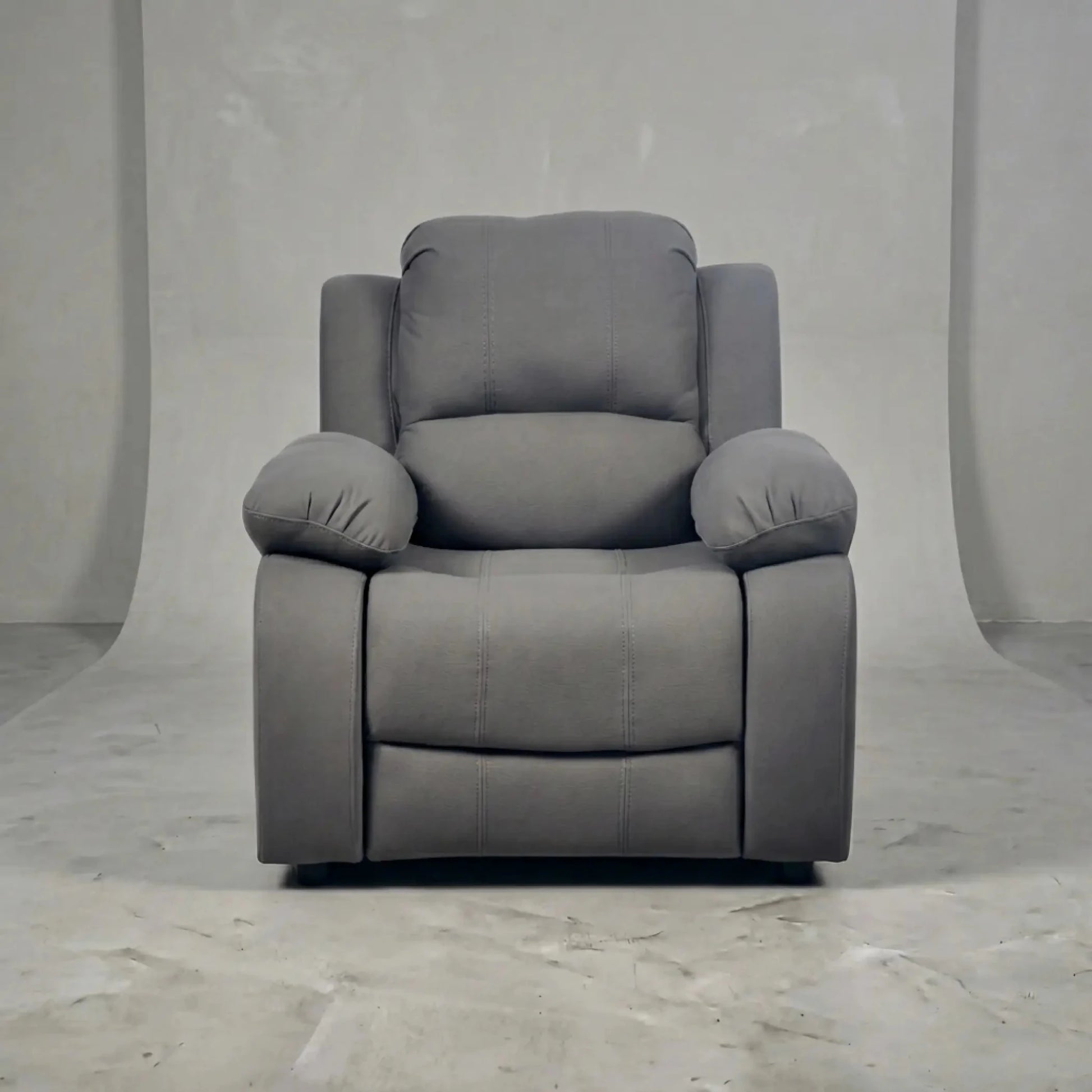 Valerie Grey Fabric Armchair - Furniture Instore