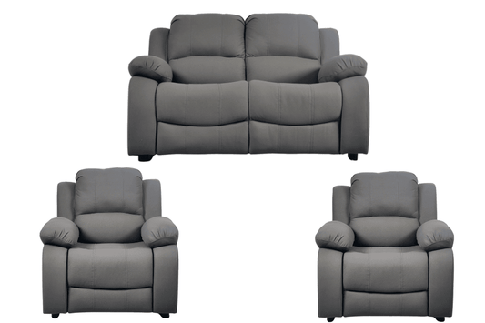 Valerie Grey Fabric Sofa 2+1+1 Seater Sofa Set