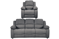 Valerie Grey Fabric Sofa 3+1 Seater Sofa Set