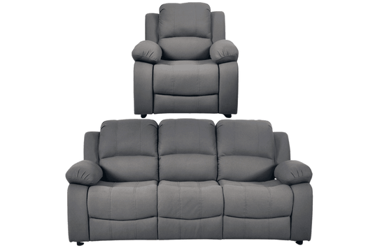 Valerie Grey Fabric Sofa 3+1 Seater Sofa Set