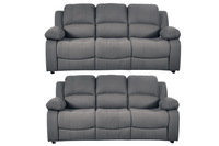 Valerie Grey Fabric Sofa  3+3 Seater Sofa Set