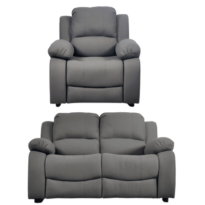 Valerie Grey Fabric Sofa Modern 2+1 Seater Sofa Set