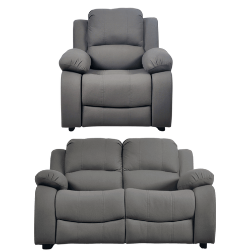 Valerie Grey Fabric Sofa Modern 2+1 Seater Sofa Set