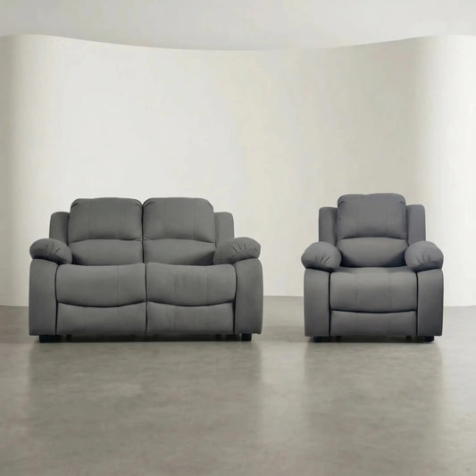 Valerie Grey Fabric Sofa Modern 2+1 Seater Sofa Set - Furniture Instore