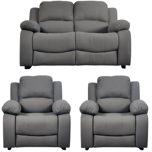 Valerie Grey Fabric Sofa Modern 2+1+1 Seater Sofa Set