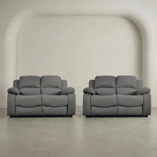 Valerie Grey Fabric Sofa Modern 2+2 Seater Sofa Set - Furniture Instore