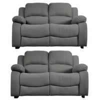 Valerie Grey Fabric Sofa Modern 2+2 Seater Sofa Set