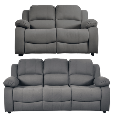 Valerie Grey Fabric Sofa Modern 3+2 Seater Sofa Set