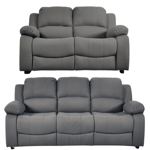 Valerie Grey Fabric Sofa Modern 3+2 Seater Sofa Set