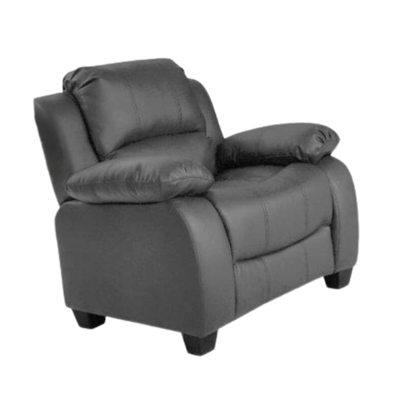 Valerie Grey Leather Armchair - Furniture Instore