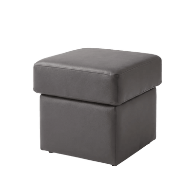 Valerie Grey  Leather Footstool