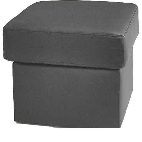 Valerie Grey  Leather Footstool