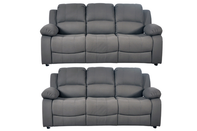 Valerie Grey Fabric Sofa Modern 3+3 Seater Sofa Set