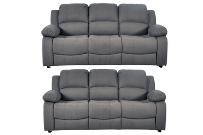 Valerie Grey Fabric Sofa Modern 3+3 Seater Sofa Set - Furniture Instore