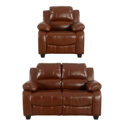 Valerie Tan Leather Modern 2+1 Seater Sofa Set