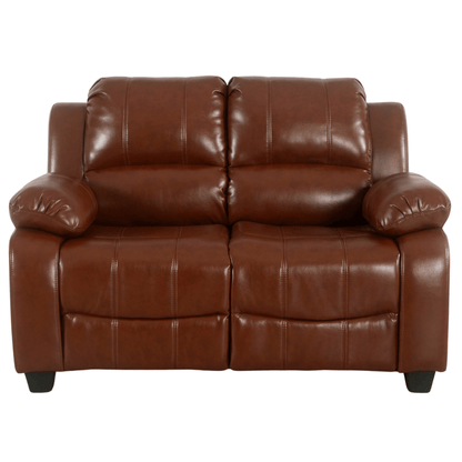 Brown leather sofa on a white background