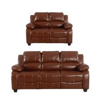 Valerie Tan Leather Modern 3+2 Seater Sofa Set