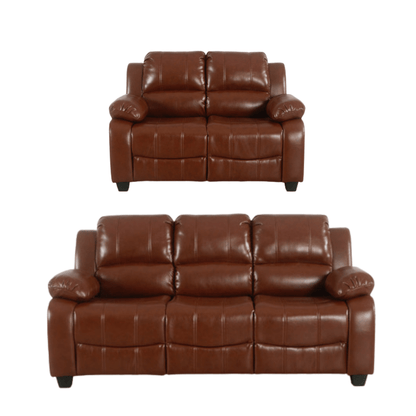 Valerie Tan Leather Modern 3+2 Seater Sofa Set - Furniture Instore
