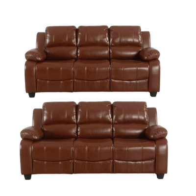 Valerie Tan  Leather Modern 3+3 Seater Sofa Set
