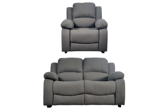 Valerie Grey Fabric Sofa 2+1 Seater Sofa Set