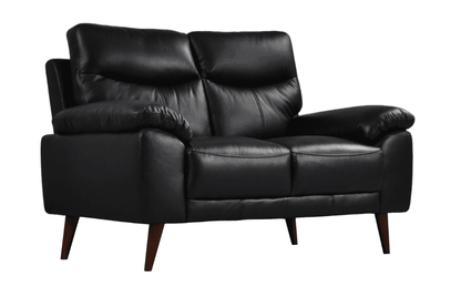 Vantage Genuine Leather Black 2+1+1 Seater Sofa Set