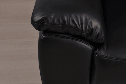 Vantage Genuine Leather Black 2+1+1 Seater Sofa Set