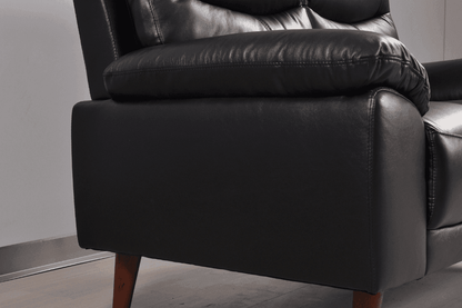 Vantage Genuine Leather Black 2+1+1 Seater Sofa Set