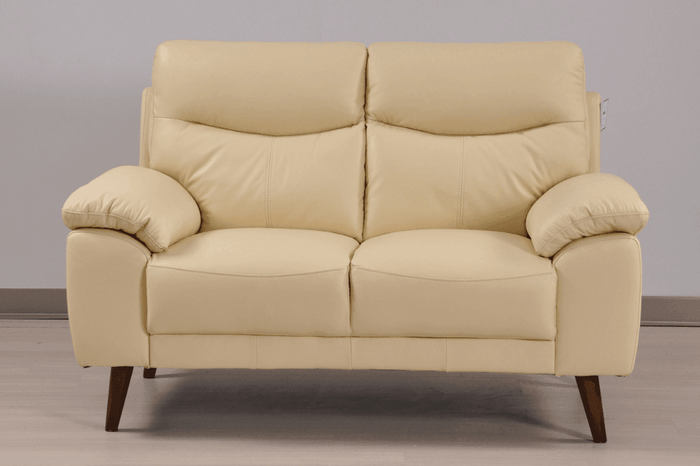 Vantage Genuine Leather Cream 2+1+1 Seater Sofa Set