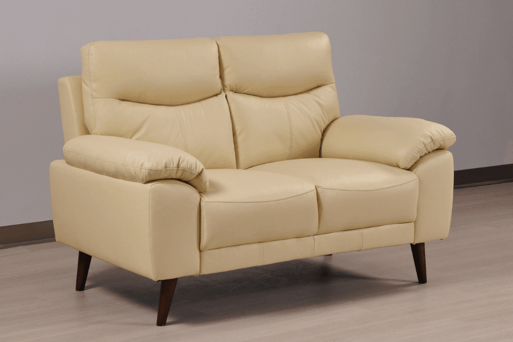 Vantage Genuine Leather Cream 2+1+1 Seater Sofa Set