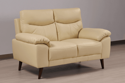 Vantage Genuine Leather Cream 2+1+1 Seater Sofa Set