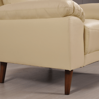 Vantage Cream armchair, close-up in room setting, stylish and cozy living room seating