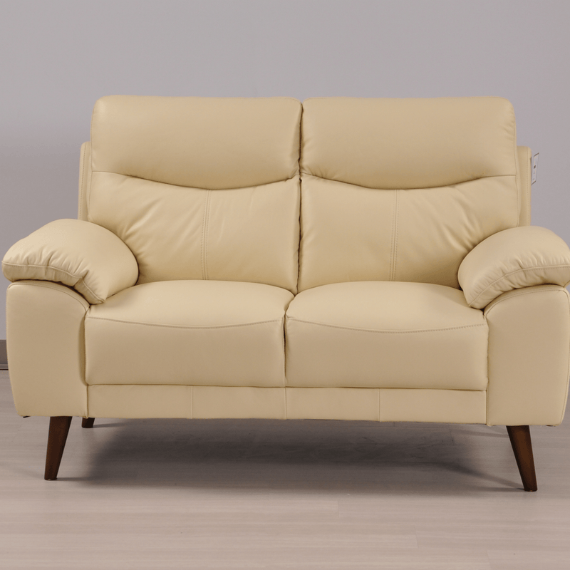 Vantage Cream 2-seater sofa in styled living room, modern and cozy seating arrangement